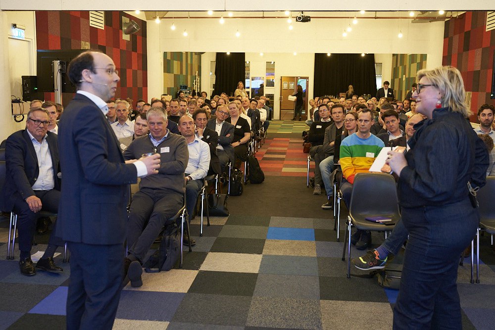 Participants at the SPAA open banking event hosted by the Dutch Payments Association.