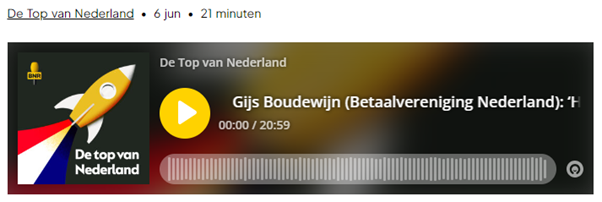BNR Zakendoen interview with Gijs Boudewijn.