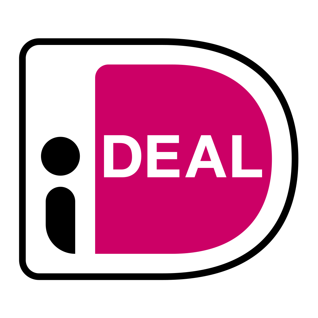 iDEAL-logo als herkenbaar betaalicoon voor online bankbetalingen in Nederlandse webwinkels.
